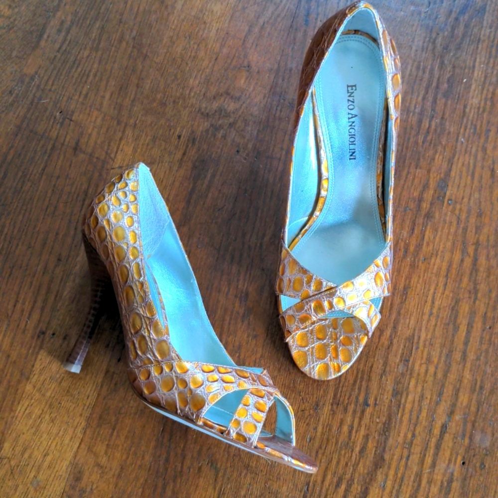 Enzo Angliolini Magnify Croc Embossed Stiletto He… - image 5